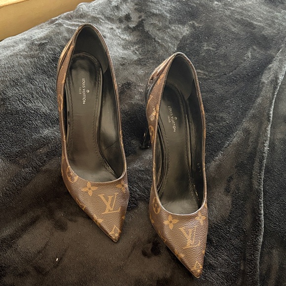 Louis Vuitton Shoes - Louis Vuitton Monogram Brown Heels